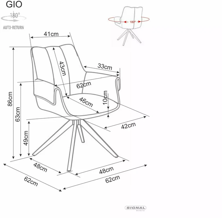 Krzesło Gio kėdė