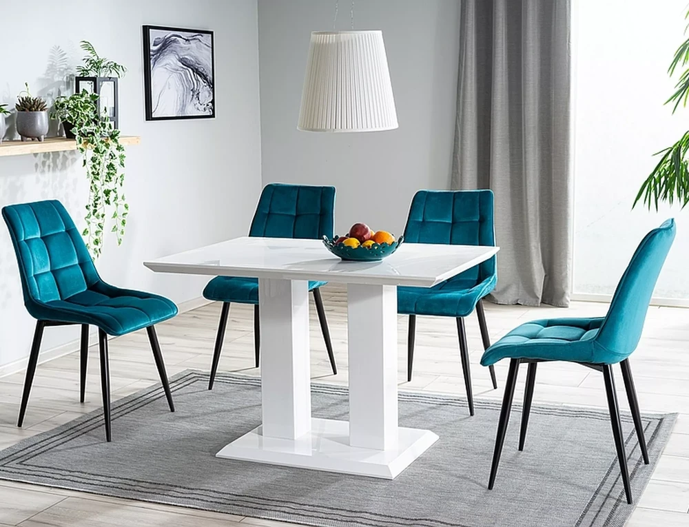 Signal Meble CHIC VELVET KĖDĖ Juodas RĖMAS / TURQUOISE BLUVEL 85