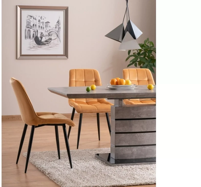 Signal Meble CHIC VELVET KĖDĖ Juodas RĖMAS / CURRY BLUVEL 68
