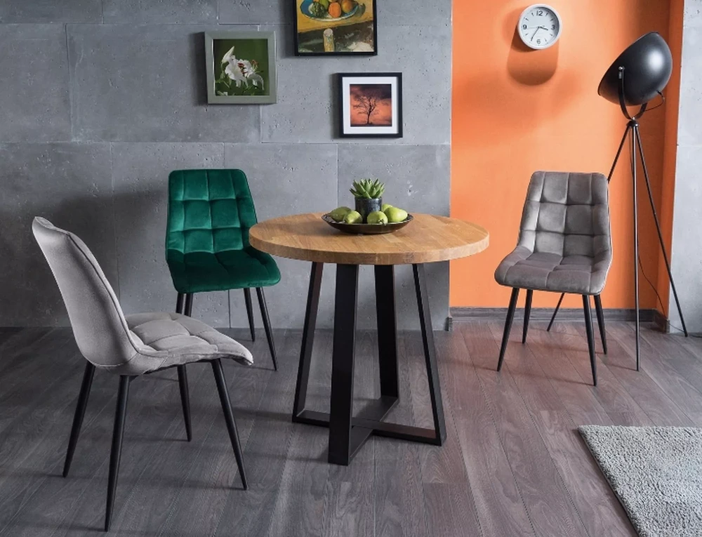 Signal Meble CHIC VELVET KĖDĖ Juodas RĖMAS / Žalias BLUVEL 78