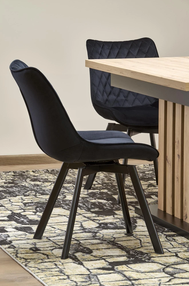 LAMELLO extension table, artisan oak / juodas