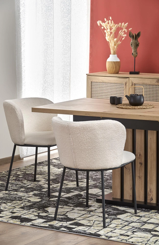 LAMELLO extension table, artisan oak / juodas