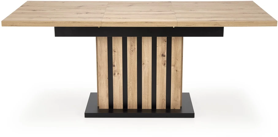 LAMELLO extension table, artisan oak / juodas