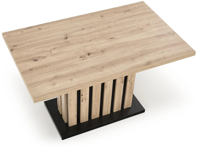 LAMELLO extension table, artisan oak / juodas