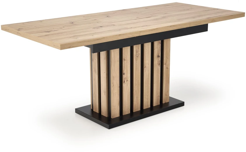 LAMELLO extension table, artisan oak / juodas