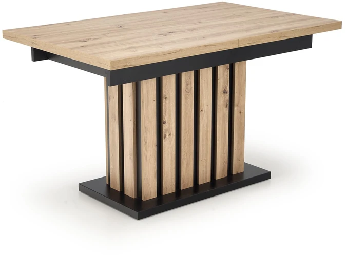 LAMELLO extension table, artisan oak / juodas