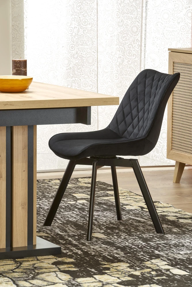 LAMELLO extension table, artisan oak / juodas