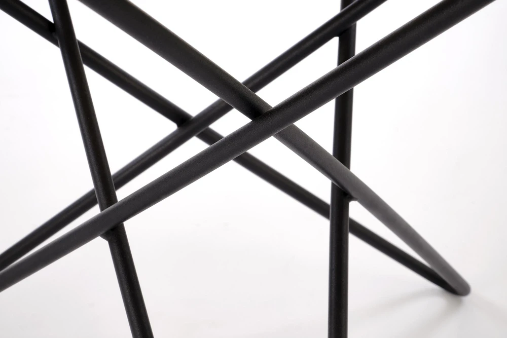 LEILA 2 c.table, baltas marble / juodas