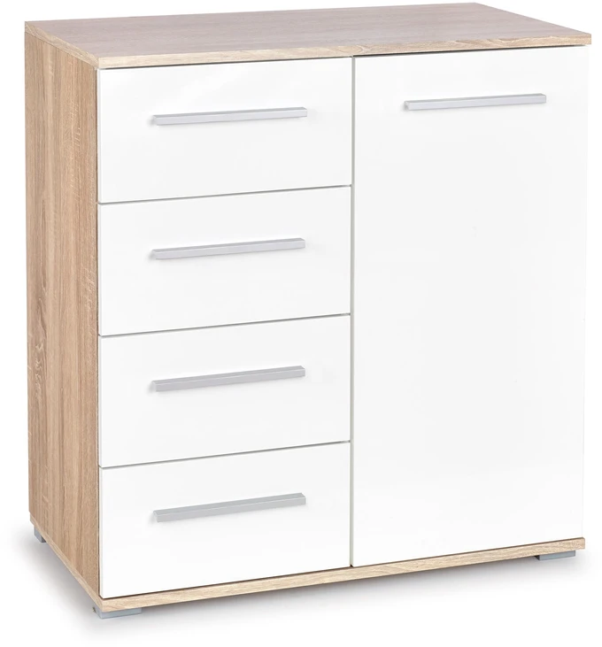 LIMA KM-2 chest, color: sonoma oak / baltas