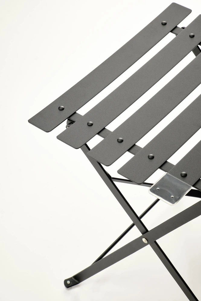 LIVORNO garden set (table+2 chairs), juodas