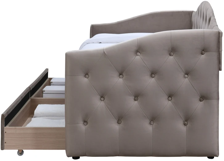 Lova ALOHA bed with drawers, color: beige