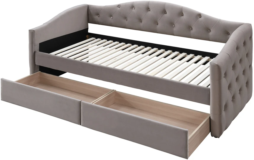 Lova ALOHA bed with drawers, color: beige