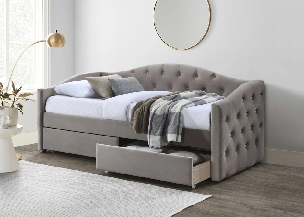 Lova ALOHA bed with drawers, color: beige