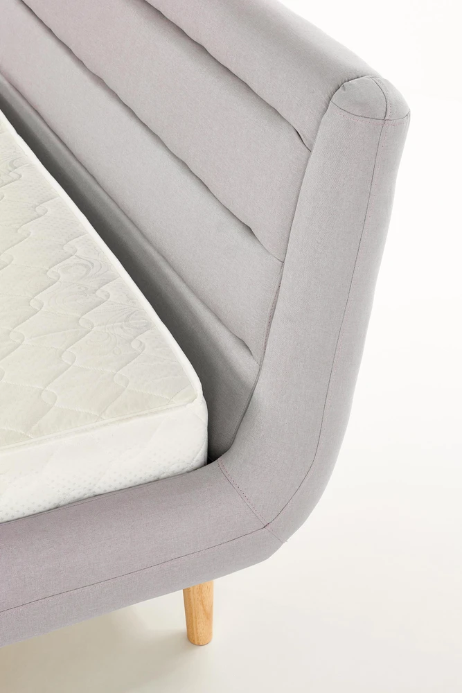 Lova ELANDA 160 bed, color: light pilkas