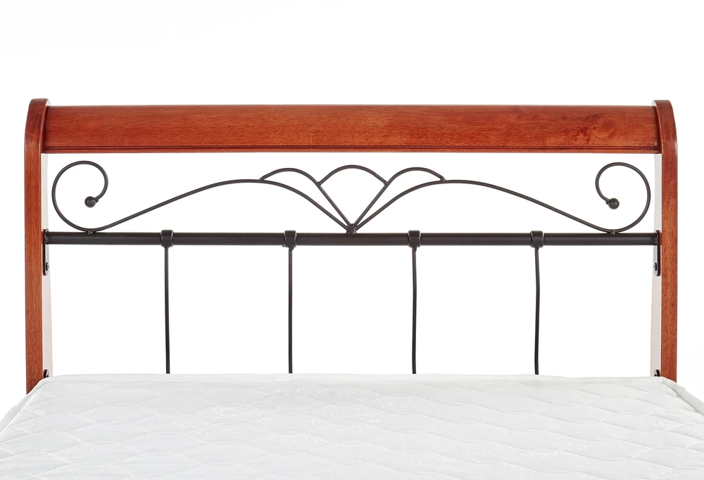 Lova viengulė VERONICA bed 90 cm antininė vyšnia/juoda