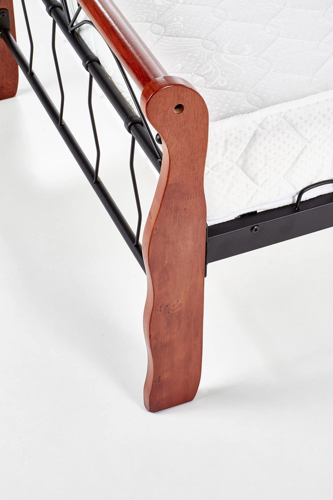 Lova viengulė VERONICA bed 90 cm antininė vyšnia/juoda
