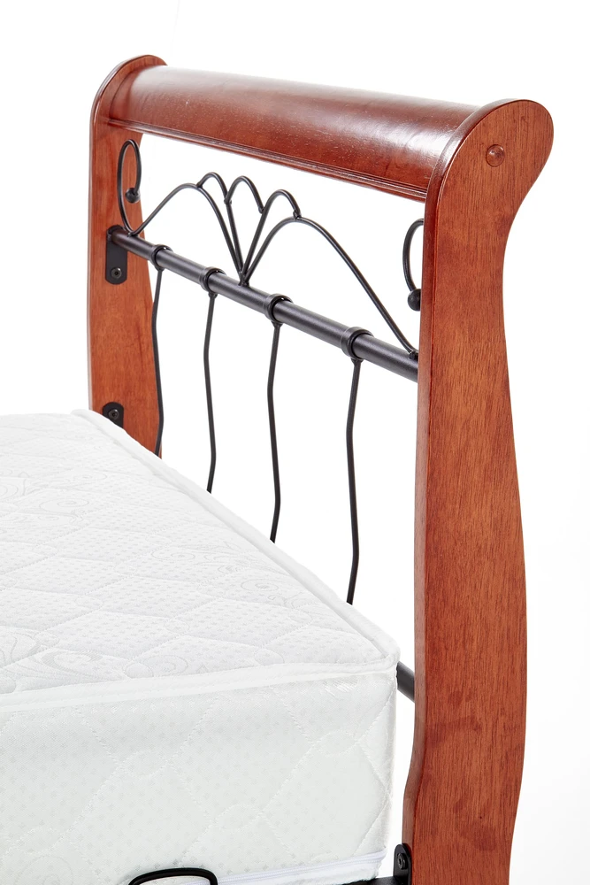 Lova viengulė VERONICA bed 90 cm antininė vyšnia/juoda