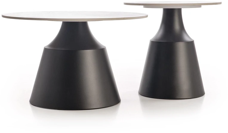 MAGNETA set of two, baltas marble/juodas
