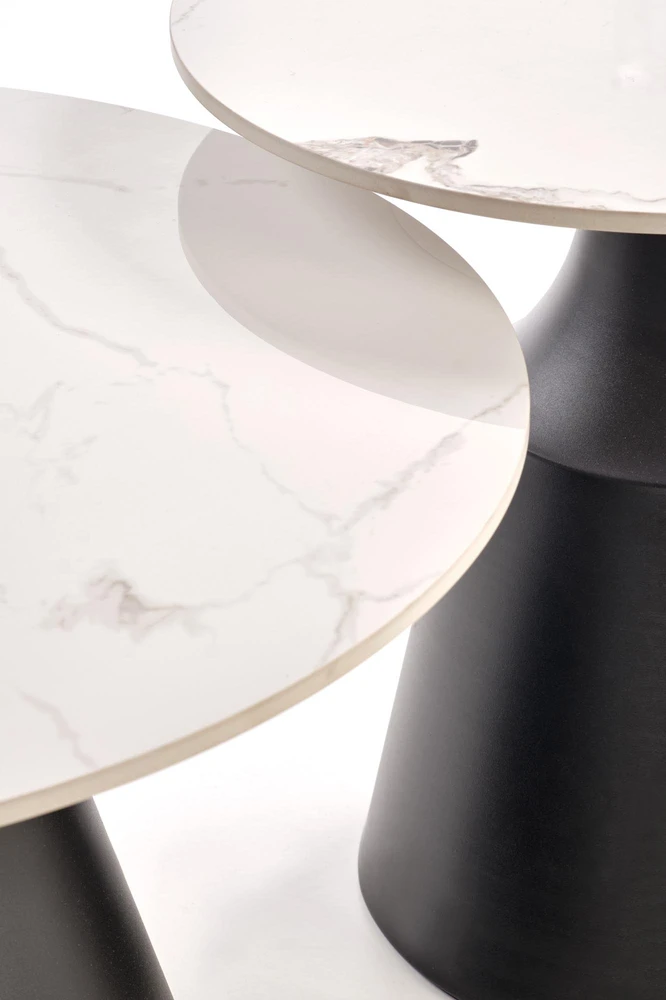 MAGNETA set of two, baltas marble/juodas