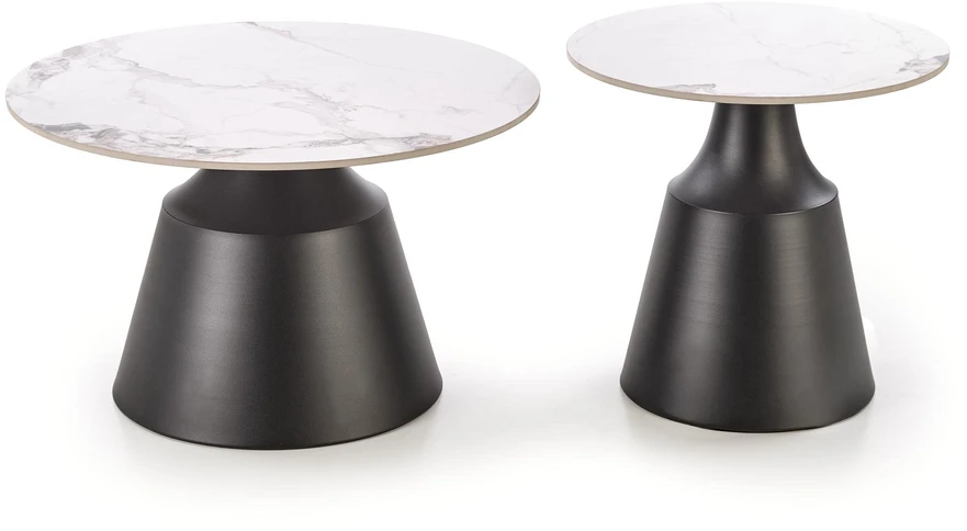 MAGNETA set of two, baltas marble/juodas