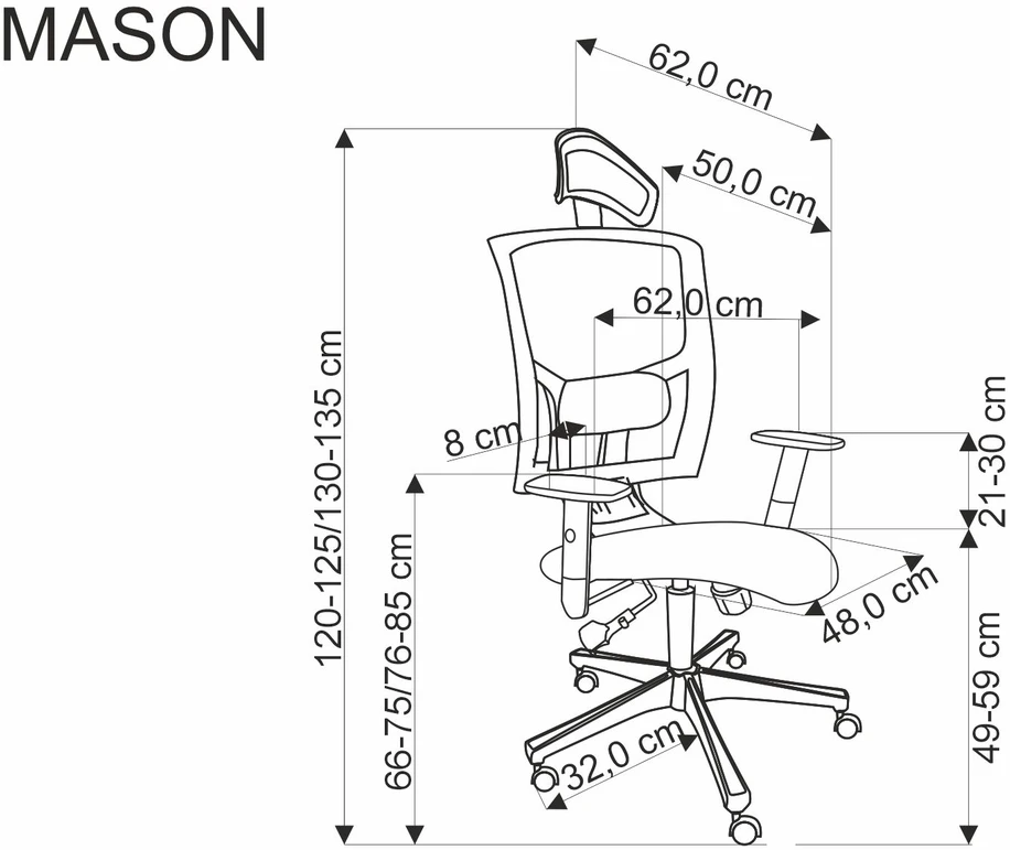 MASON office chair juodas