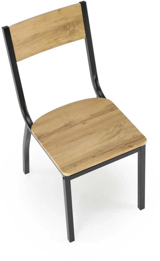 MILTON table + 4 chairs color: natural / juodas