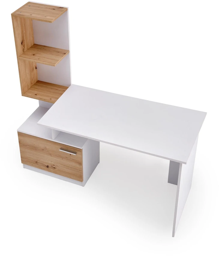 MISO desk, baltas / artisan oak