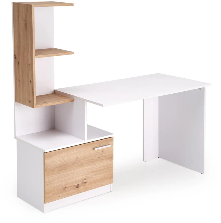 MISO desk, baltas / artisan oak
