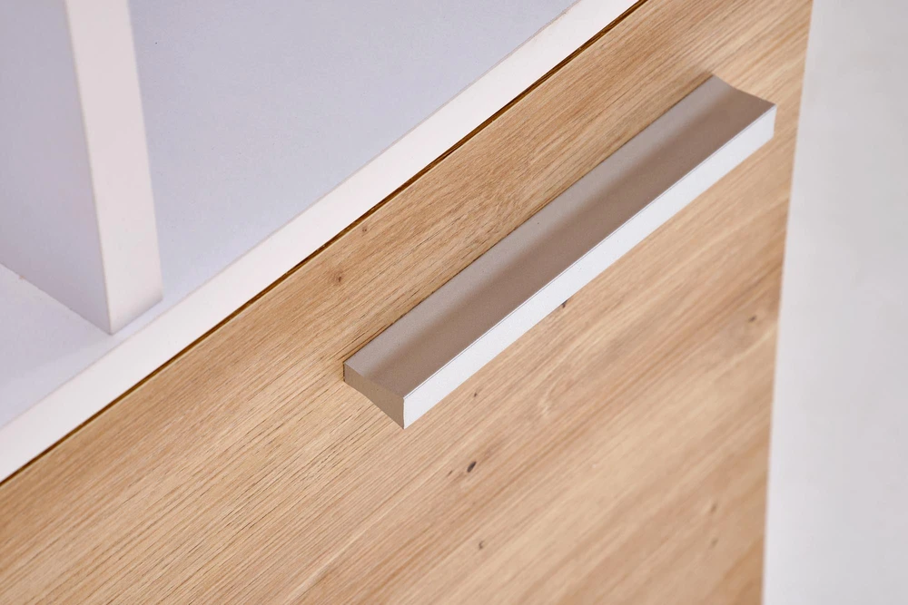 MISO desk, baltas / artisan oak