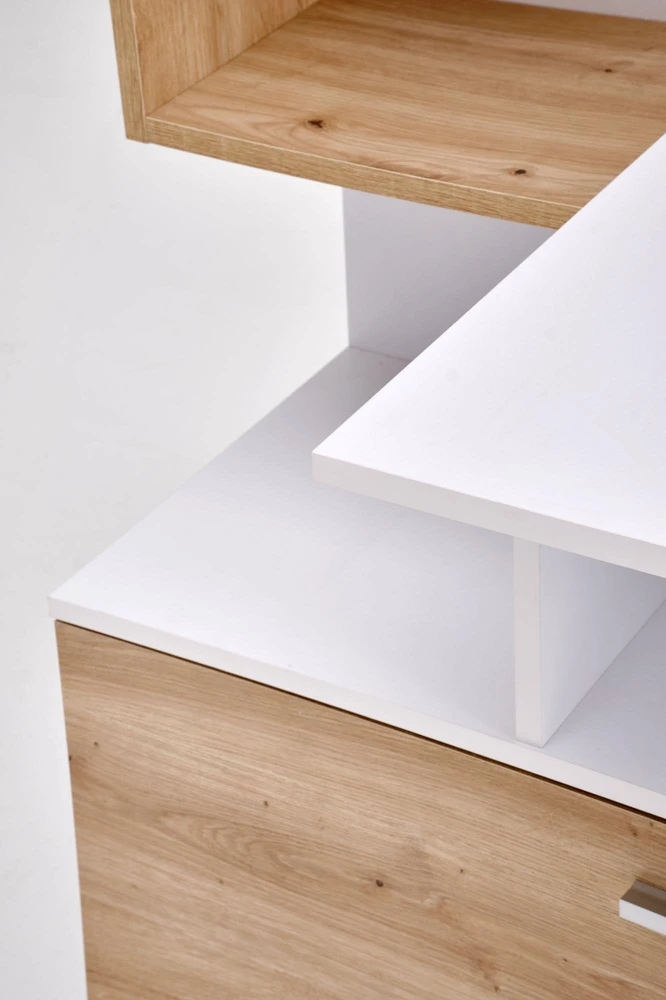 MISO desk, baltas / artisan oak