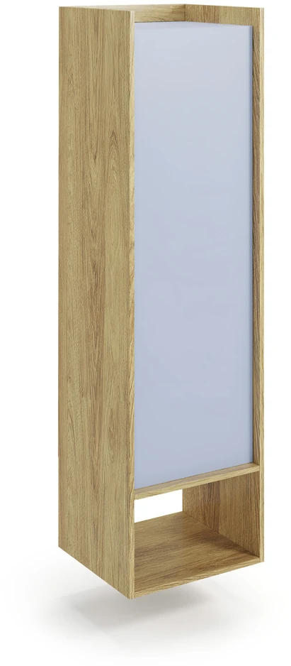 MOBIUS regal 1D color: hikora oak/light mėlynas