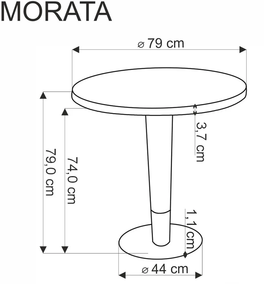 MORATA apvalus stalas, balto marmuro / juoda / auksas