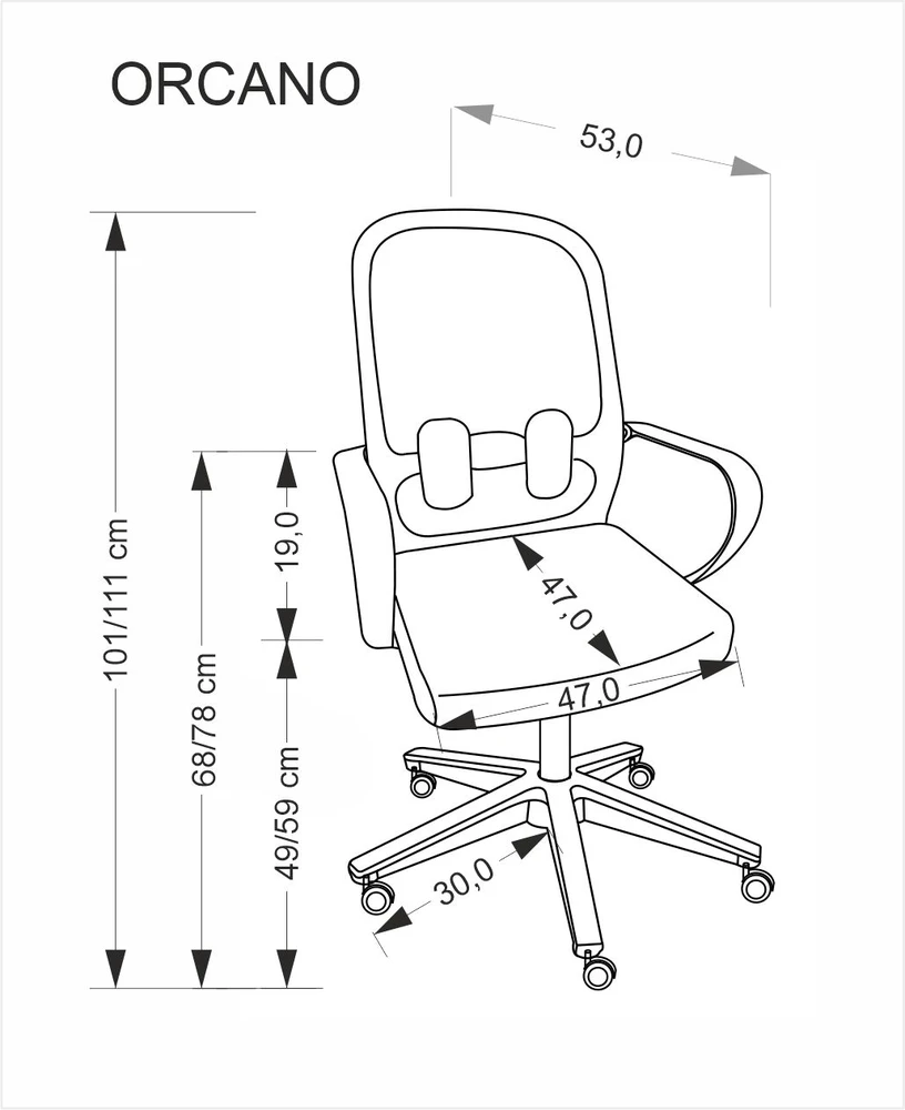 ORCANO office chair, juodas