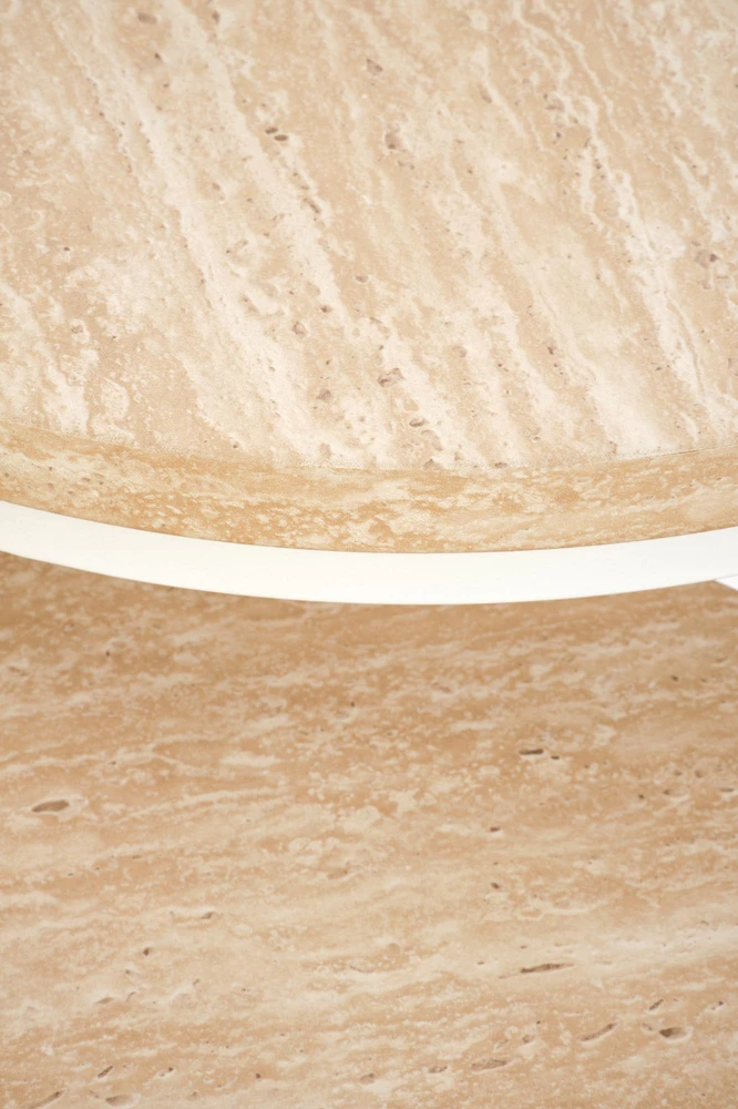 OREO set of two coffee tables, travertine / baltas