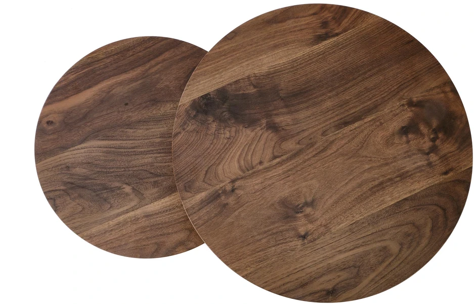 OREO set of two coffee tables, walnut / juodas