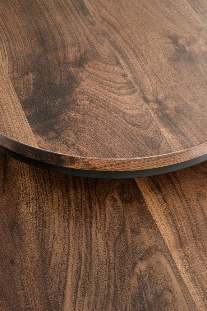 OREO set of two coffee tables, walnut / juodas