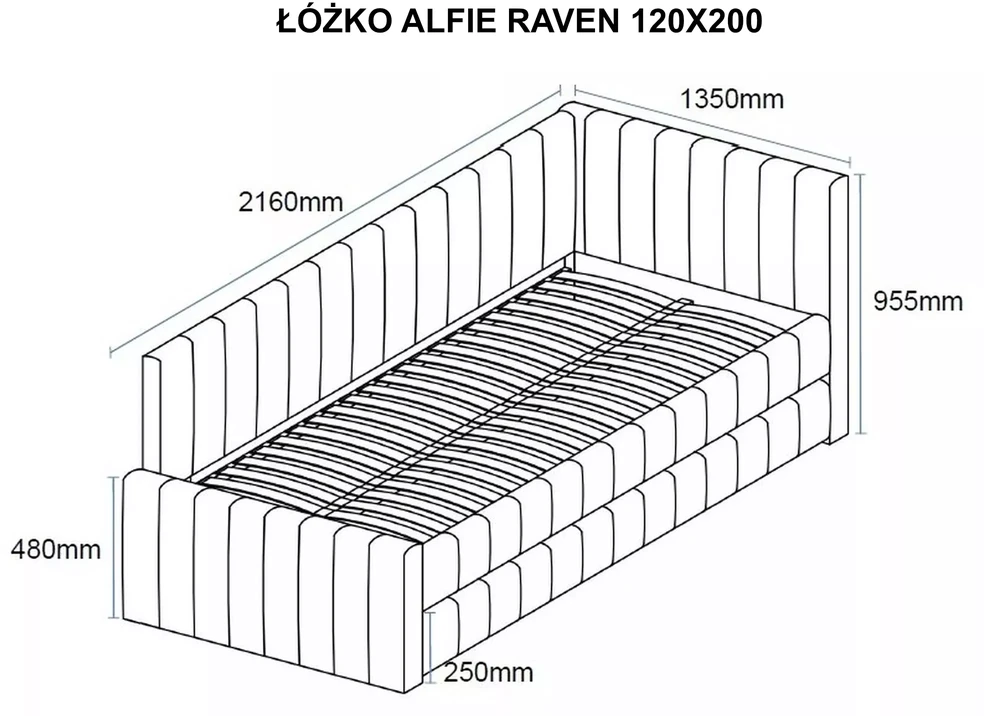 Łóżko Alfie Raven lova