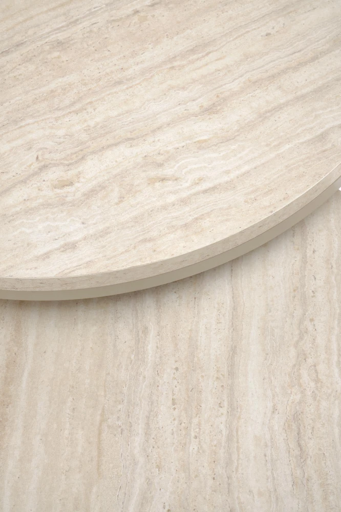 PAOLA set of 2 c. tables, travertine / cashmere