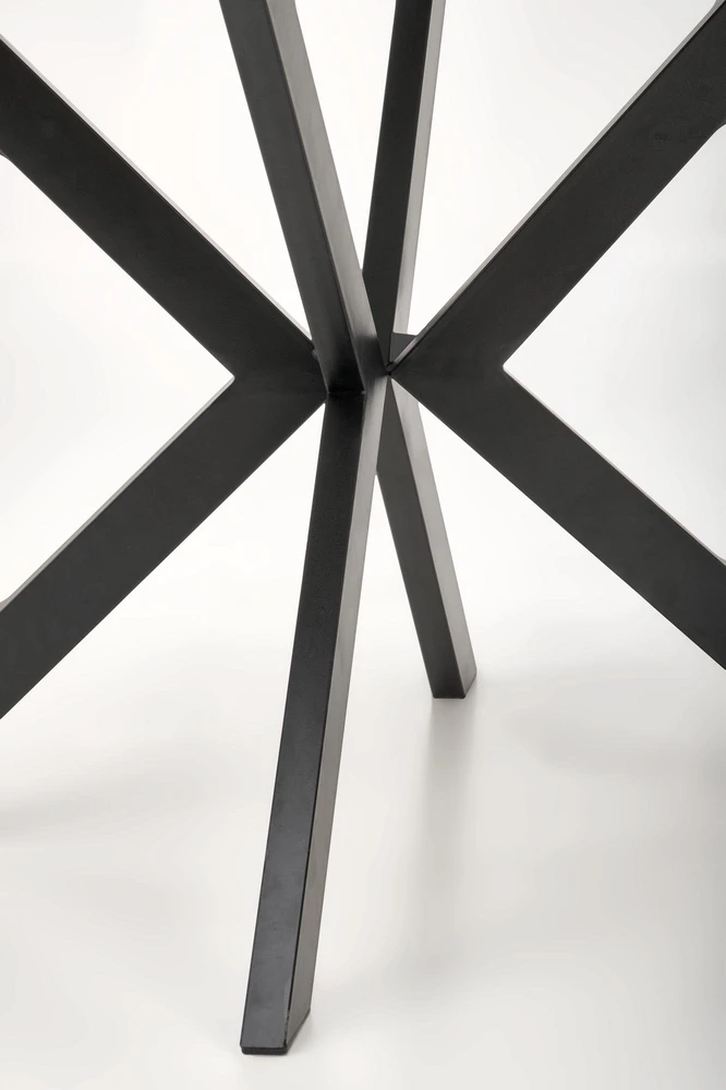 PERONI extension table, baltas marble / juodas