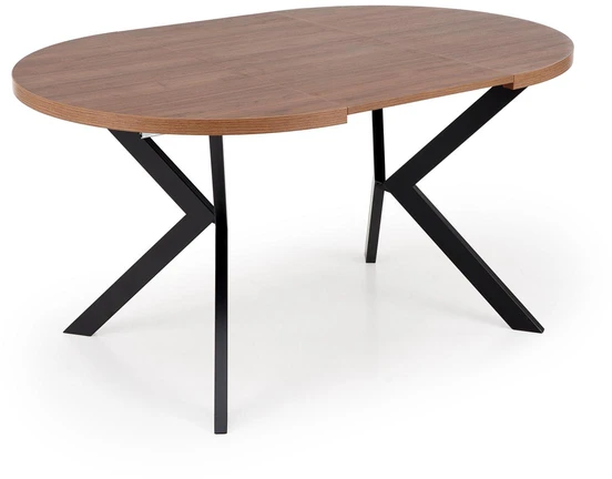 PERONI extension table, walnut / juodas