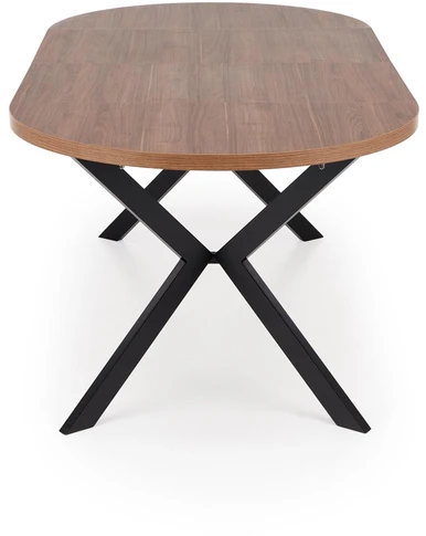 PERONI extension table, walnut / juodas