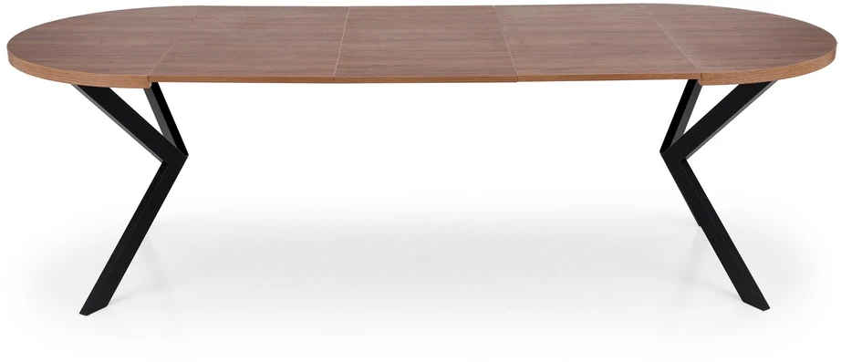 PERONI extension table, walnut / juodas