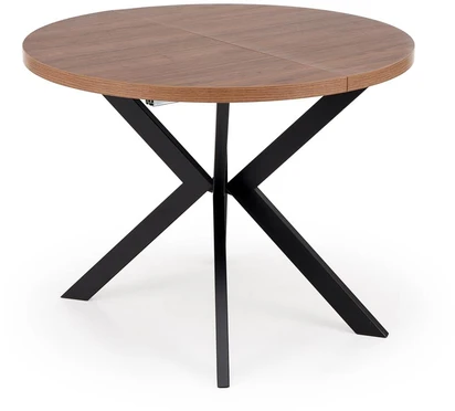PERONI extension table, walnut / juodas