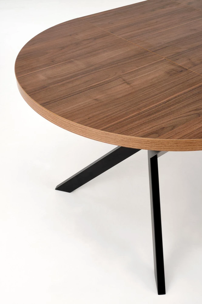 PERONI extension table, walnut / juodas