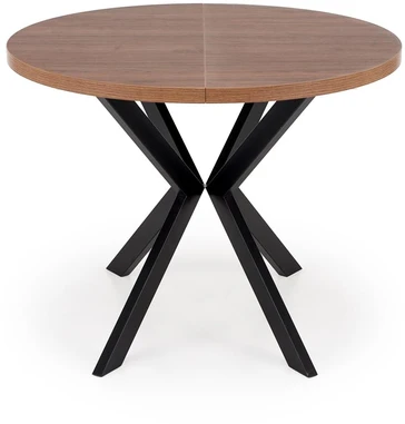 PERONI extension table, walnut / juodas