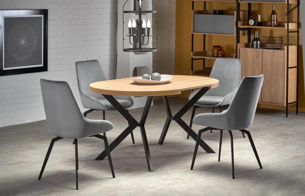 PERONI table golden oak/juodas