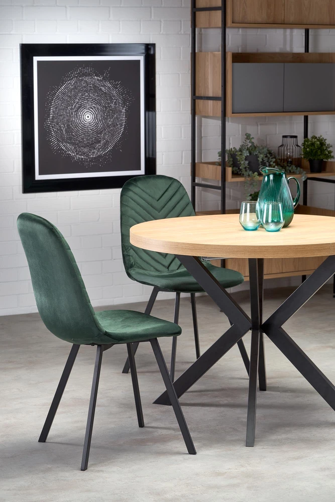 PERONI table golden oak/juodas