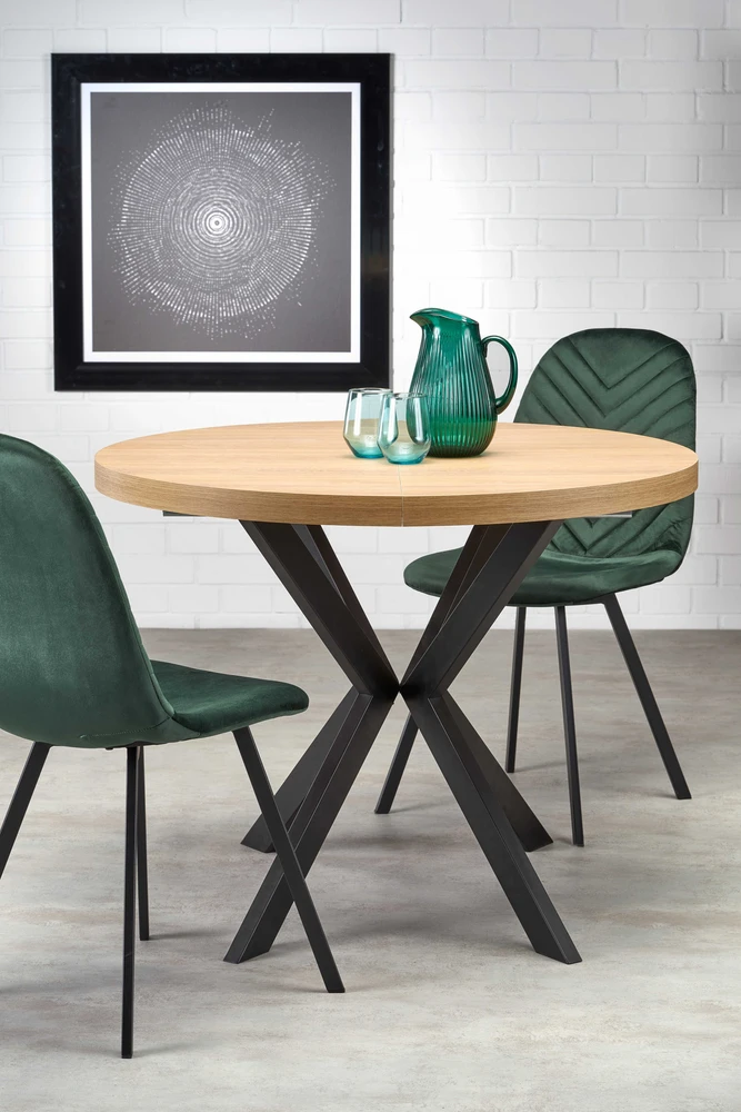PERONI table golden oak/juodas