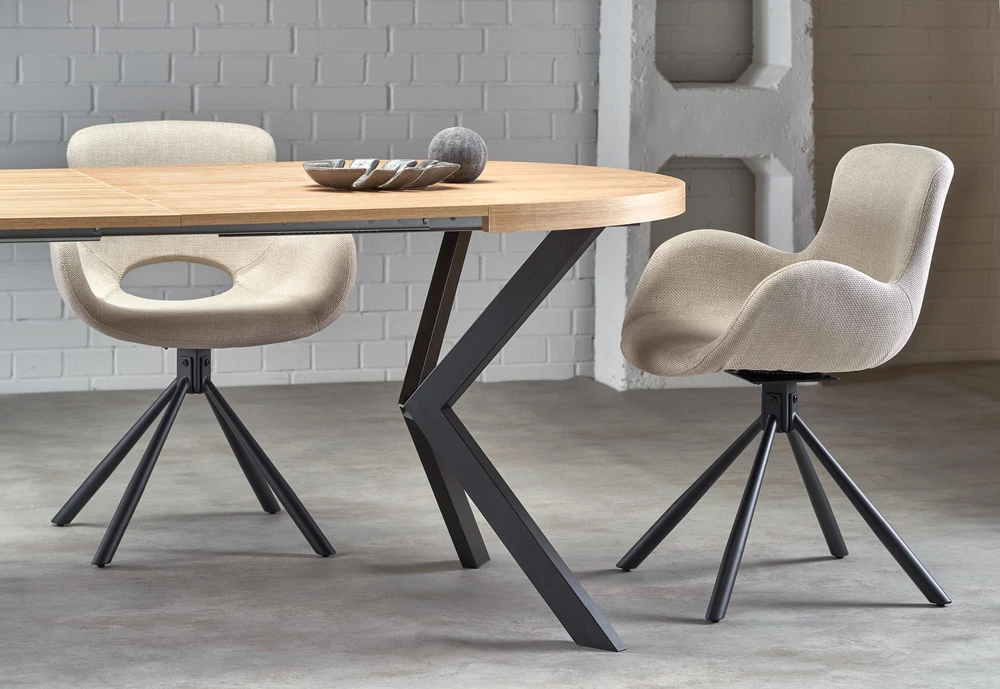 PERONI table golden oak/juodas