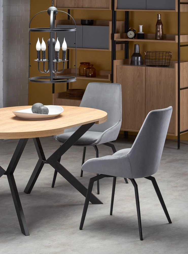 PERONI table golden oak/juodas